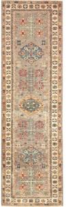 Tappeto Kazak Fine Geometrico Grigio Beige Corsia 79x254 Cm