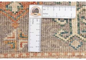 Tappeto Kazak Fine Geometrico Grigio Beige Corsia 79x254 Cm