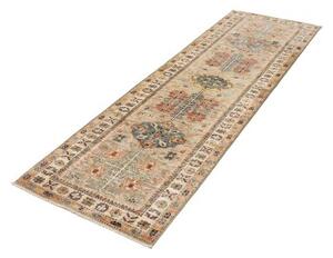 Tappeto Kazak Fine Geometrico Grigio Beige Corsia 79x254 Cm