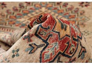 Tappeto Kazak Fine Geometrico Beige Rosso Corsia 83x256 Cm