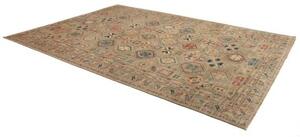 Tappeto Kazak Fine Geometrico Beige Blu 273x374 Cm
