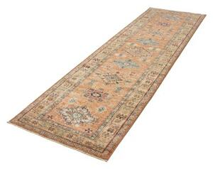 Tappeto Kazak Fine Geometrico Ruggine Beige Corsia 82x282 Cm