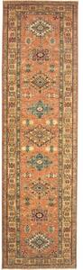 Tappeto Kazak Fine Geometrico Ruggine Beige Corsia 82x282 Cm
