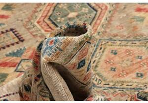 Tappeto Kazak Fine Geometrico Beige Blu 273x374 Cm