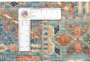 Tappeto Kazak Fine Geometrico Blu Beige 279x379 Cm