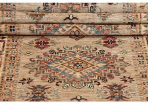 Tappeto Kazak Fine Geometrico Beige Rosso Corsia 83x256 Cm