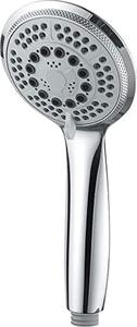 GRIFEMA Doccetta G804 – Soffione ad alta pressione Ø100 mm, 3 tipi di getto, risparmio idrico del 30%, anticalcare, cromato [Classe energetica A+]