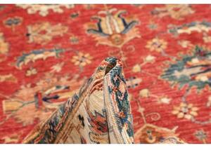 Tappeto Kazak Fine Stilizzato Rosso Mattone Avorio 206x304 Cm