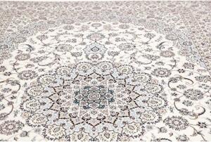 Tappeto Nain 6la Medaglione Floreale Avorio Blu 252x356 Cm
