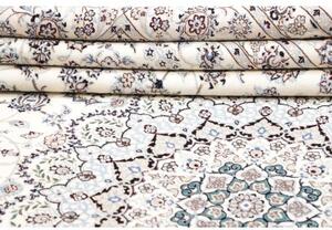 Tappeto Nain 6la Medaglione Floreale Avorio Blu 252x356 Cm