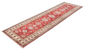 Tappeto Kazak Fine Geometrico Rosso Beige Corsia 82x296 Cm