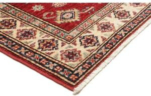 Tappeto Kazak Fine Geometrico Rosso Beige Corsia 82x296 Cm
