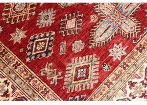 Tappeto Kazak Fine Geometrico Rosso Beige 145x190 Cm