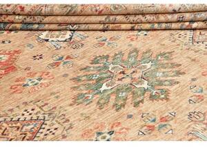 Tappeto Kazak Fine Geometrico Beige Blu 251x307 Cm