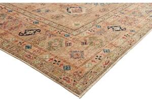 Tappeto Kazak Fine Geometrico Beige Blu 251x307 Cm