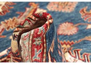 Tappeto Kazak Fine Stilizzato Blu Rosso Mattone 172x243 Cm