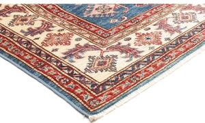 Tappeto Kazak Fine Stilizzato Blu Rosso Mattone 172x243 Cm