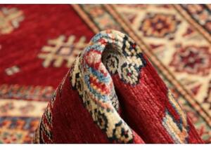 Tappeto Kazak Fine Geometrico Rosso Beige Corsia 82x296 Cm