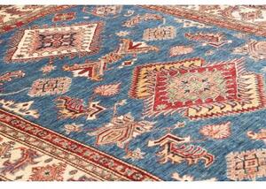Tappeto Kazak Fine Stilizzato Blu Rosso Mattone 172x243 Cm