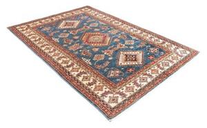 Tappeto Kazak Fine Stilizzato Blu Rosso Mattone 172x243 Cm