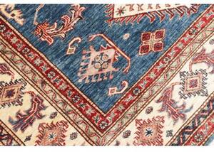 Tappeto Kazak Fine Stilizzato Blu Rosso Mattone 172x243 Cm