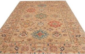 Tappeto Kazak Fine Geometrico Beige Blu 251x307 Cm