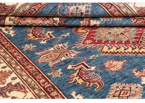Tappeto Kazak Fine Stilizzato Blu Rosso Mattone 172x243 Cm