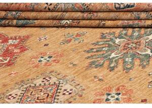 Tappeto Kazak Fine Stilizzato Beige Rosso 254x307 Cm