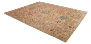 Tappeto Kazak Fine Geometrico Beige Blu 251x307 Cm