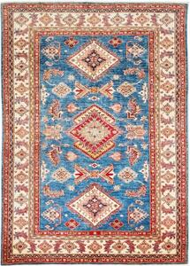 Tappeto Kazak Fine Stilizzato Blu Rosso Mattone 172x243 Cm