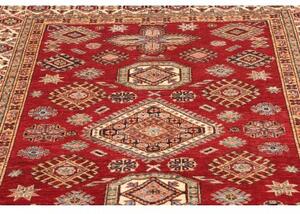 Tappeto Kazak Fine Geometrico Rosso Beige 145x190 Cm