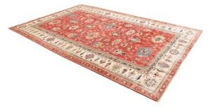 Tappeto Kazak Fine Stilizzato Rosso Mattone Avorio 206x304 Cm
