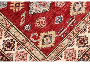 Tappeto Kazak Fine Geometrico Rosso Avorio Corsia 75x246 Cm