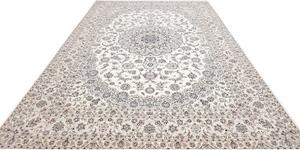 Tappeto Nain 6la Medaglione Floreale Avorio Blu 252x356 Cm