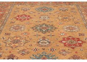 Tappeto Kazak Fine Stilizzato Beige Rosso 254x307 Cm