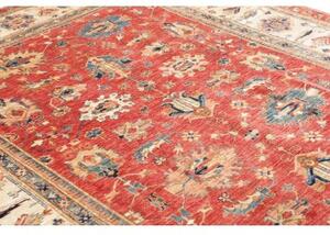 Tappeto Kazak Fine Stilizzato Rosso Mattone Avorio 206x304 Cm