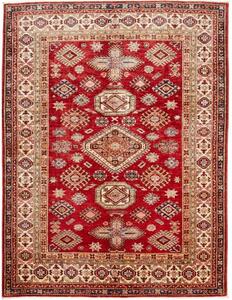 Tappeto Kazak Fine Geometrico Rosso Beige 145x190 Cm