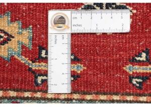 Tappeto Kazak Fine Geometrico Rosso Beige Corsia 82x296 Cm