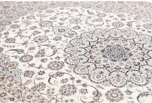 Tappeto Nain 6la Medaglione Floreale Avorio Blu 252x356 Cm