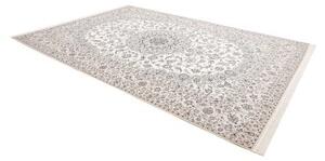 Tappeto Nain 6la Medaglione Floreale Avorio Blu 252x356 Cm