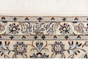 Tappeto Nain 6la Medaglione Floreale Avorio Blu 252x356 Cm