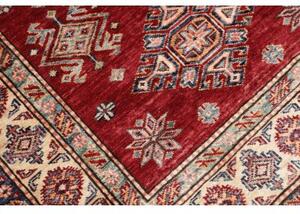 Tappeto Kazak Fine Stilizzato Rosso Avorio 101x156 Cm