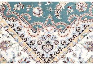 Tappeto Nain 6la Medaglione Floreale Verde Petrolio Avorio 127x181 Cm
