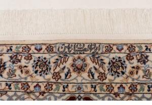 Tappeto Nain 6la Medaglione Floreale Bordeaux Avorio Corsia 84x315 Cm