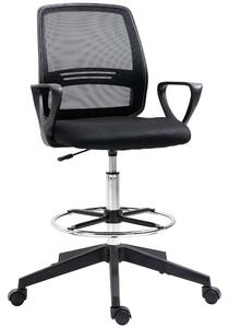 Vinsetto Sedia da ufficio chaise de bureau ad altezza regolabile sgabello da ufficio girevole a 360° mesh traspirante