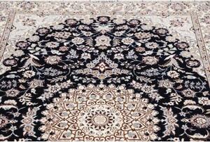 Tappeto Nain 6la Medaglione Floreale Blu Notte Avorio 132x207 Cm