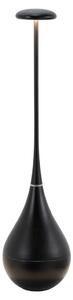 Zafferano Dondolina - Lampada da Tavolo Led Ricaricabile IP65, Senza Fili, Dimmer Touch - Design Italiano Colore Nero