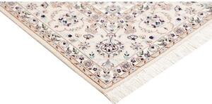 Tappeto Nain 6la Medaglione Floreale Bordeaux Avorio 160x240 Cm