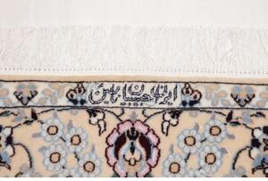 Tappeto Nain 6la Medaglione Floreale Avorio Blu Chiaro 124x187 Cm