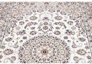 Tappeto Nain 6la Medaglione Floreale Avorio Blu Chiaro 124x187 Cm